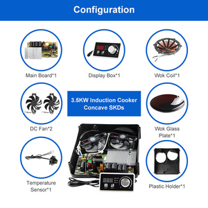 Placa de Inducción Portátil Delgada para Hogar y Hotel, <span class=keywords><strong>Siemens</strong></span> IGBT 3400W, Doble Quemador - Product Image 3