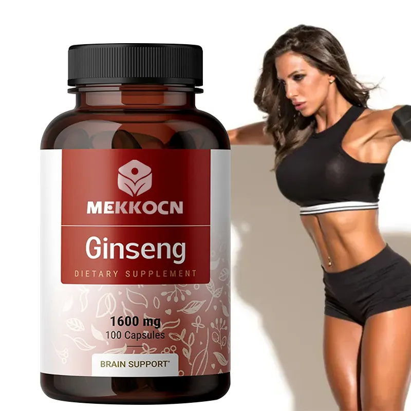 Erkekler ginseng kore sert kapsül için toptan özelleştirilebilir ginseng karmaşık kapsül diyet takviyeleri