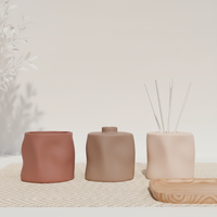 Ensemble de bougies parfumées en céramique de luxe CH et diffuseur d'huiles essentielles, kit cadeau d'aromathérapie pour la maison