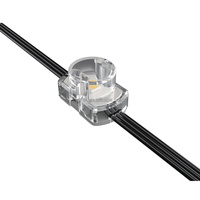 Lumières extérieures permanentes RGBW IP67 24V CC, 5 pièces/1 guirlande, qui s'adaptent aux rails pour la décoration des gouttières de maisons de vacances