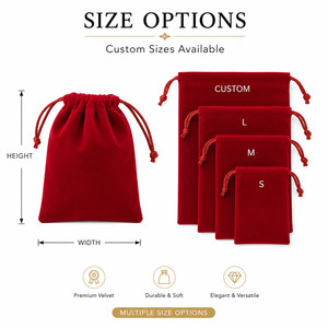 Kantong Beludru Custom Logo dengan Tali Serut, Tas Perhiasan Mewah, Kantong Kemasan Hadiah untuk Tarot Kristal OEM - Product Image 5