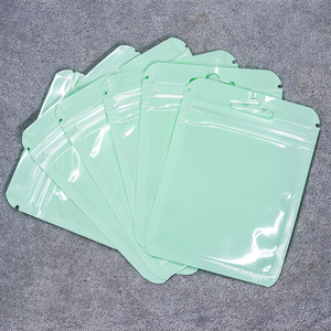 Sachet auto-adhésif transparent épaissi de qualité supérieure 9x12cm, pochette transparente pour pinceaux cosmétiques, bijoux, emballage de détail, vert macaron - Product Image 1