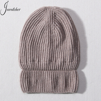 Jxwatcher Soie lisse ou Satin Doublé Intérieur Femmes Hiver Doux Laine Tricoté Chapeau Toque Crâne Personnalisé Bonnet Chapeaux Avec Doublure En Satin