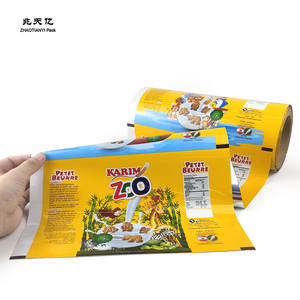 Film d'emballage de Biscuits en plastique imprimé en usine directe Film d'emballage d'emballage d'animal de dessin animé BOPP blanc métallique personnalisé - Product Image 5