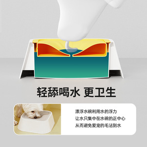 Bol d'eau pour chien, bol d'eau anti-éclaboussures, bassin d'eau flottant, distributeur d'eau à flottabilité, bol d'eau pour chat, protecteur de cou, pour animaux de compagnie - Product Image 2