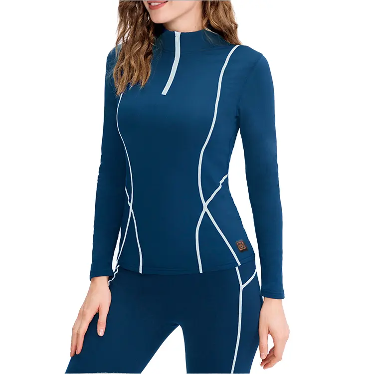 Ropa interior térmica de poliéster XL acogedora, ropa cálida de fibra de carbono con calefacción Manual, pantalones de Yoga transpirables para mujer