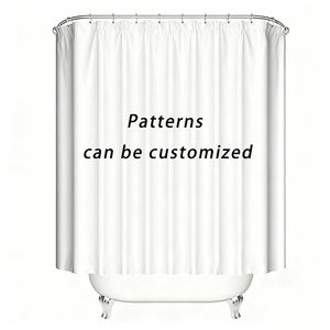 Cortina de Baño con Diseño de Bosque Verde, Antimoho, Impermeable, con Patrones Personalizables, para el Hogar - Product Image 5