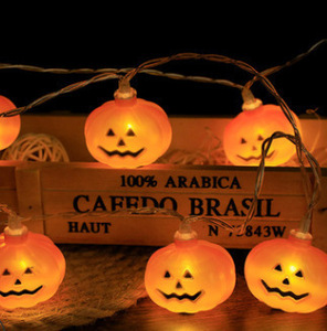 Décorations de fête pour l'intérieur et l'extérieur, lanternes, citrouilles, chauves-souris, fantômes, lumières LED d'Halloween, guirlandes lumineuses en forme d'araignée, imperméables - Product Image 2