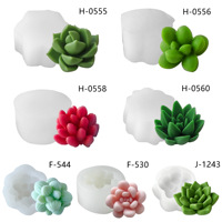 3D stereo skopische saftige Kerzen silikon formen, DIY Aroma therapie Gips Sukkulenten formen, hand gefertigte Topfpflanzen formen