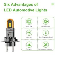 HC-U30 Nouveaux systèmes d'éclairage automatique H1 H3  Forme en U H4 H7 H11 Mini Plug and Play   Phares LED