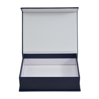 Boîte cadeau bleu marine avec fermeture magnétique, boîte d'emballage en carton pour purificateur d'eau avec logo personnalisé, boîte à rabat magnétique pour électronique