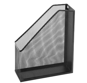 Organizador de Escritorio de Malla Metálica, para Montar en la Pared o de Pie, Porta Documentos, Revistas y Archivos, para Oficina, Hogar y Escuela, Color Negro - Product Image 1