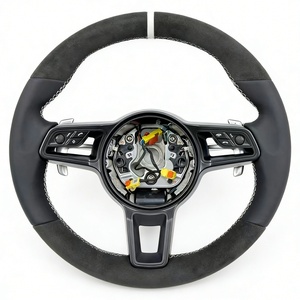 Volante de Cuero para Cayenne Rojo, <span class=keywords><strong>Cayman</strong></span>, 911, 957, 992, 981, 718 Sport, 958, Macan, 997, 996, 991, 991.2, 997.2, Panamera - Product Image 2