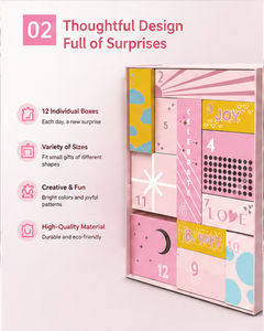 Boîte de calendrier de l'avent premium imprimée pour marques de beauté, avec 12 tiroirs surprise quotidiens et logo, pour emballage cadeau - Product Image 5