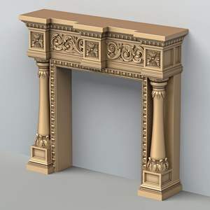 Cheminée victorienne avec cheminée ornée et toile de fond en <span class=keywords><strong>brique</strong></span> - Product Image 6