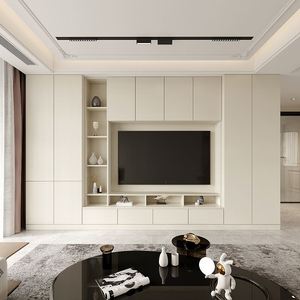 Meuble TV rétro classique pour la maison, support de télévision, salon, meuble en bois, rangement multifonctionnel pour livres, meuble TV - Product Image 5