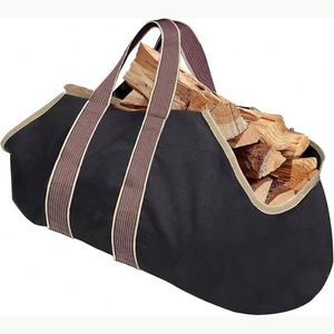 Sac de transport pour bûches en toile cirée, grand et robuste, fabriqué sur mesure par le fabricant, certifié BSCI, pour usage extérieur - Product Image 2