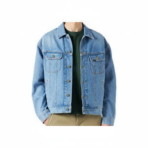 Logo personnalisé 100% coton vintage denim délavé jean pour hommes avec prix de gros veste en jean pour hommes - Product Image 1