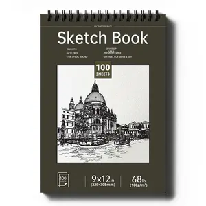 SKETCH PAD Gedrucktes Skizzenbuch 100 Blatt Spiral bindungs stift für den grenz überschreiten den Studio vertrieb Großhandel Kunst skizze - Product Image 5