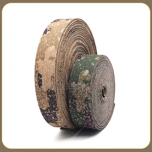 Factory Supply High Quality Polyester Camouflage Printed l 40mm Webbing Strap