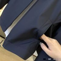 Veste coupe-vent fine pour homme, nouvelle collection automne, avec logo frontal, style décontracté, col à revers, fermeture éclair, directement de l'usine de commerce extérieur.