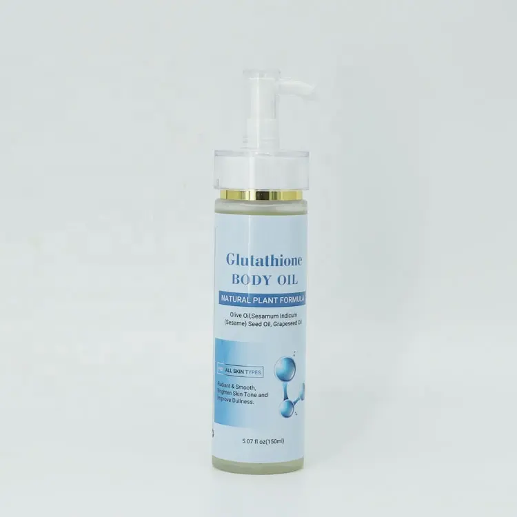 OEM ODM 100% Pure Natural Body Care Massage Oil Lightening Glutathione Whitening Body Oil