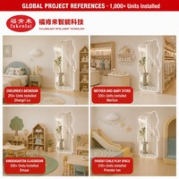 Miroir mural Fullkenlight en forme d'ours adorable, miroir pleine longueur haute définition de 5 mm, miroir argenté pour se préparer