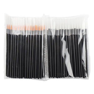 50Pcs Disposable Mini Nail Art Brushes Synthetic Hair Plastic Handle Makeup Tools for Eyeliner Lip Liner Application - Product Image 1