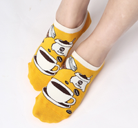 Chaussettes invisibles en coton pour femme 2026, motif artistique amusant, coupe basse, fournisseur en gros direct usine