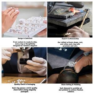 Оптовые кольца с бриллиантами 10К, 14К, 18К VVS VS1, обручальные, женские, выращенные в лаборатории, с сертификатом IGI, огранка «радиант» и «овал», золотое ювелирное изделие - Product Image 6