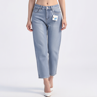 Nouvel Arrivage – Jean Cropped Femme Extensible 4 Directions, Coupe Cigarette, Taille Haute, Décontracté, Amincissant, Allonge les Jambes pour Usage Quotidien