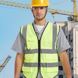 <span class=keywords><strong>Veste</strong></span> de gilet réfléchissant de sécurité pour la construction extérieure de sécurité industrielle uniforme de travail <span class=keywords><strong>sans</strong></span> manches avec logo personnalisé - Product Image 4