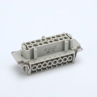 Connecteur femelle robuste Harting HD HE avec boîtier en aluminium et inserts en cuivre, 16A 500V IP65, modèle H32B-SGR, excellent état