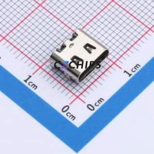 HYCW566-USBC16-732B USB Connector SMD Connector ( Connector Type: Type-C )( Gender: Female )( Mounting Type: Horizontal Mount ) - Product Image 1