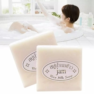 Savon au lait de riz de Thaïlande, blanchissant et régulateur de sébum, savon artisanal en gros, savon au lait de riz blanchissant, savon au lait de chèvre - Product Image 2
