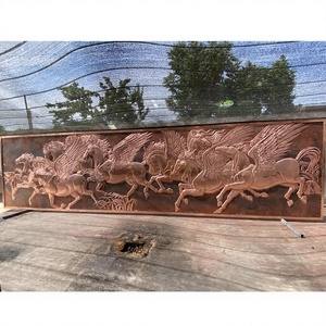 Scultura di Animali <span class=keywords><strong>in</strong></span> Metallo per Esterni, Scultura di Cavallo <span class=keywords><strong>in</strong></span> Bronzo a Grandezza Naturale, Scultura a Rilievo da Parete - Product Image 1