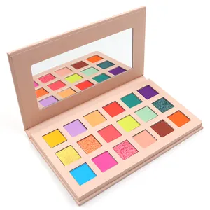 Private label high pigment loose glitter rainbow 18 color makeup palette eyeshadow palette custom