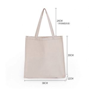 Bolsa de Tela Ecológica Reutilizable con Logotipo Personalizado, Bolsa de Compras de Lona de Calicó Orgánica, Gruesa, 100% Algodón - Product Image 2