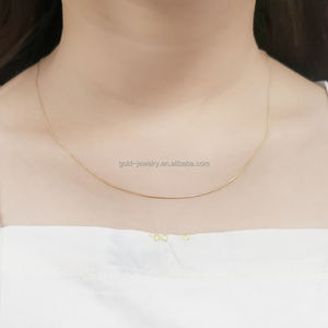 नए आगमन 18k शुद्ध सोने की आभूषण श्रृंखला हार असली पीली सोने की सांप चेन थोक चीनी सोना - Product Image 5