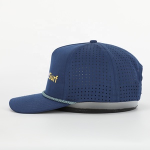 Oem Hoge Kwaliteit Groothandel Custom 5 Panel Sport Touw Polyester Baseballcap Lasergesneden Gat <span class=keywords><strong>Golf</strong></span> Dad Hoed Borduurwerk Logo Gorras - Product Image 3
