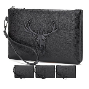 Portafoglio piccolo e grande borsa pochette da <span class=keywords><strong>uomo</strong></span> in pelle sintetica di buona qualità - Product Image 1