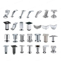 Pieds de Meuble Côniques Topcent en Fer pour Chaise, Support Doré en Laiton pour Lit, Acier Chromé pour Buffet, Pied Métallique de Canapé