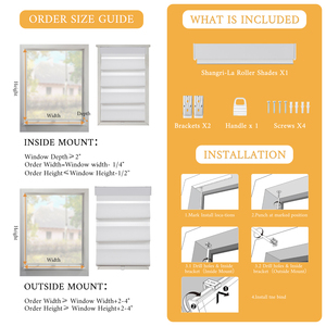 וילון גלילה אלחוטי חדש בעיצוב פרפר, וילון שקוף פרפר, וילונות יום ולילה לחלון פנימי, חדר שינה - Product Image 3