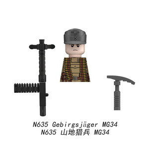 Briques <span class=keywords><strong>de</strong></span> construction militaires <span class=keywords><strong>de</strong></span> la Seconde Guerre mondiale, série infanterie <span class=keywords><strong>de</strong></span> montagne allemande Gebirgsjager, 4 styles, 98K MP40 MG34, ensemble <span class=keywords><strong>hiver</strong></span>, jouets DIY, vente en gros N633-N636 - Product Image 4