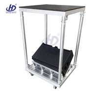 Carro de transporte de alta resistencia de aleación de aluminio con ruedas con freno para altavoces Line Array, para presentaciones profesionales en escenarios y estructuras de truss