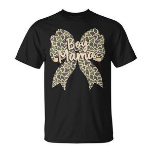 T-shirt Boy Mama Camo per mamma con design a fiocco - Product Image 1