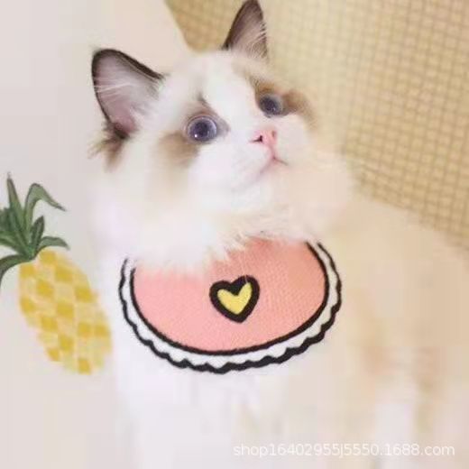 Pink Heart Tie-on Bib