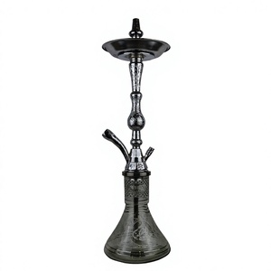 Chicha authentique Khalil Maamoon 81 cm gravée en forme de poire - Ensemble chicha égyptien de 3,7 kg avec base de 1,3 kg - Product Image 3