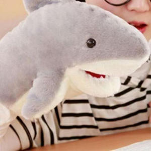 Dessin animé Animal requin marionnette à main gants Super doux en peluche chaud résistant au froid bras poupée brodé blague cadeau PP coton bouche peut - Product Image 3