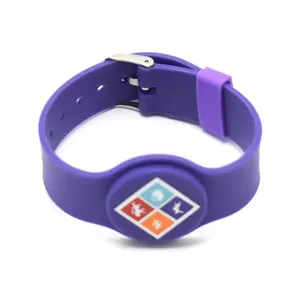 Low Cost RFID Silicone Wristband Adjustable Bracelet Waterproof Passive NFC Bracelet